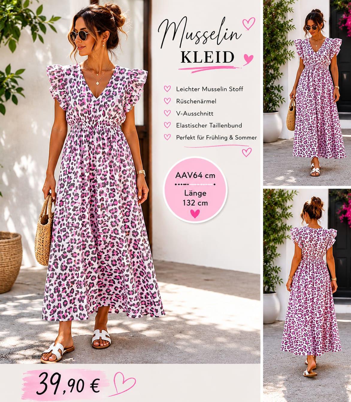 Musselin Leo Kleid