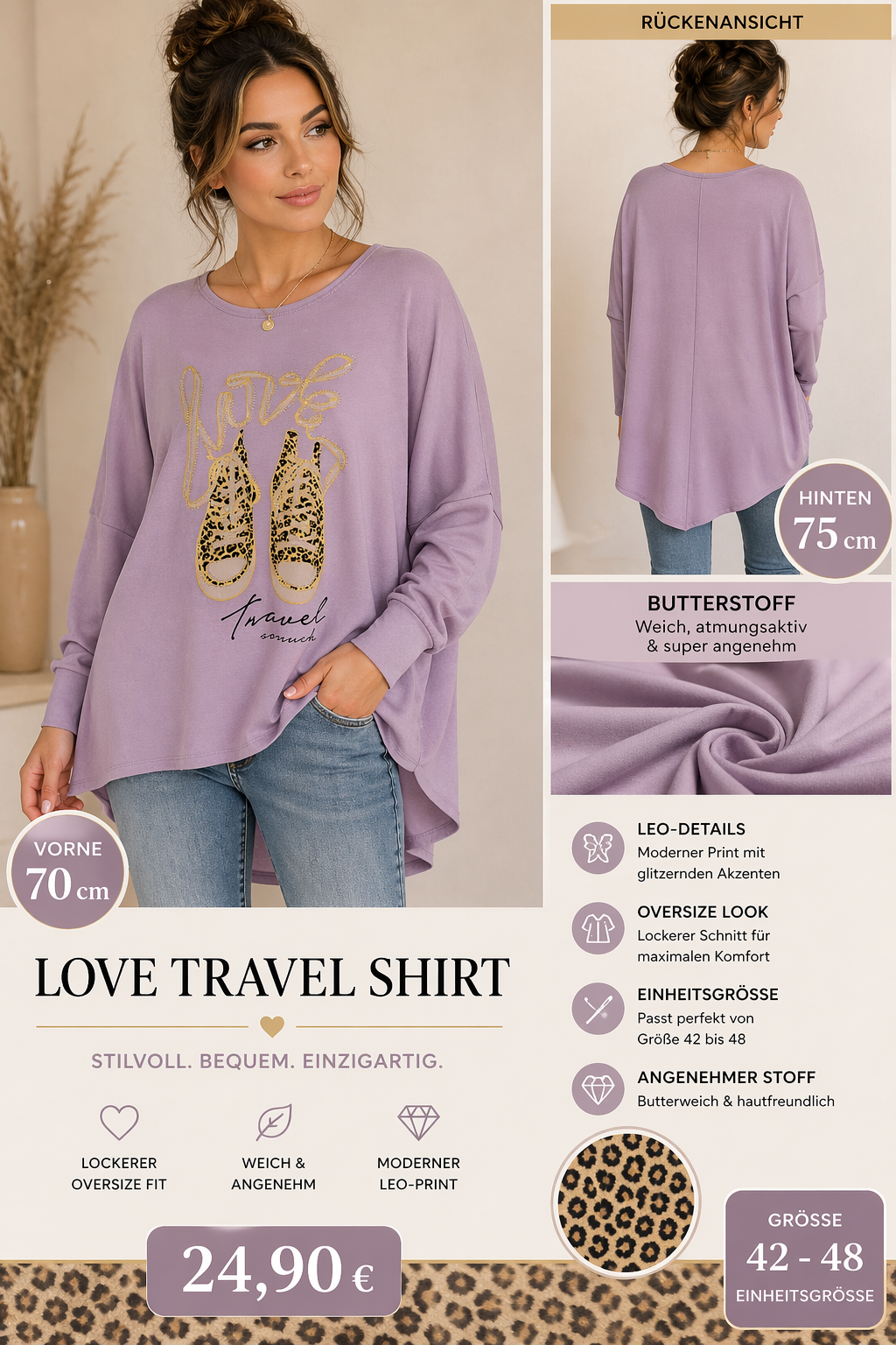 Love Travel Shirt - Butterweich 😍