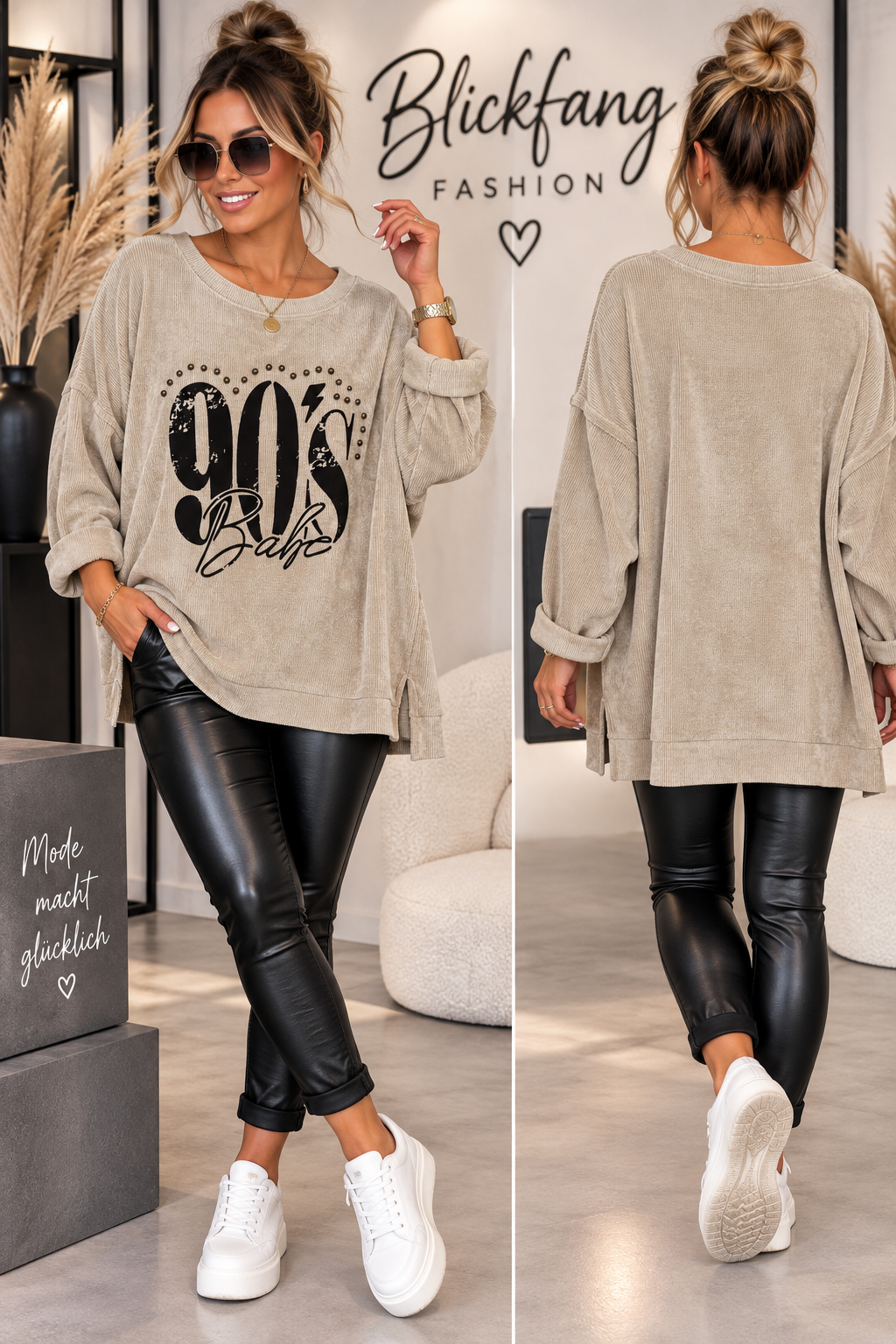 90’s BABE – Oversize Statement-Pullover mit Wow-Effekt 💗 | Made in Italy | Gr. 38–48