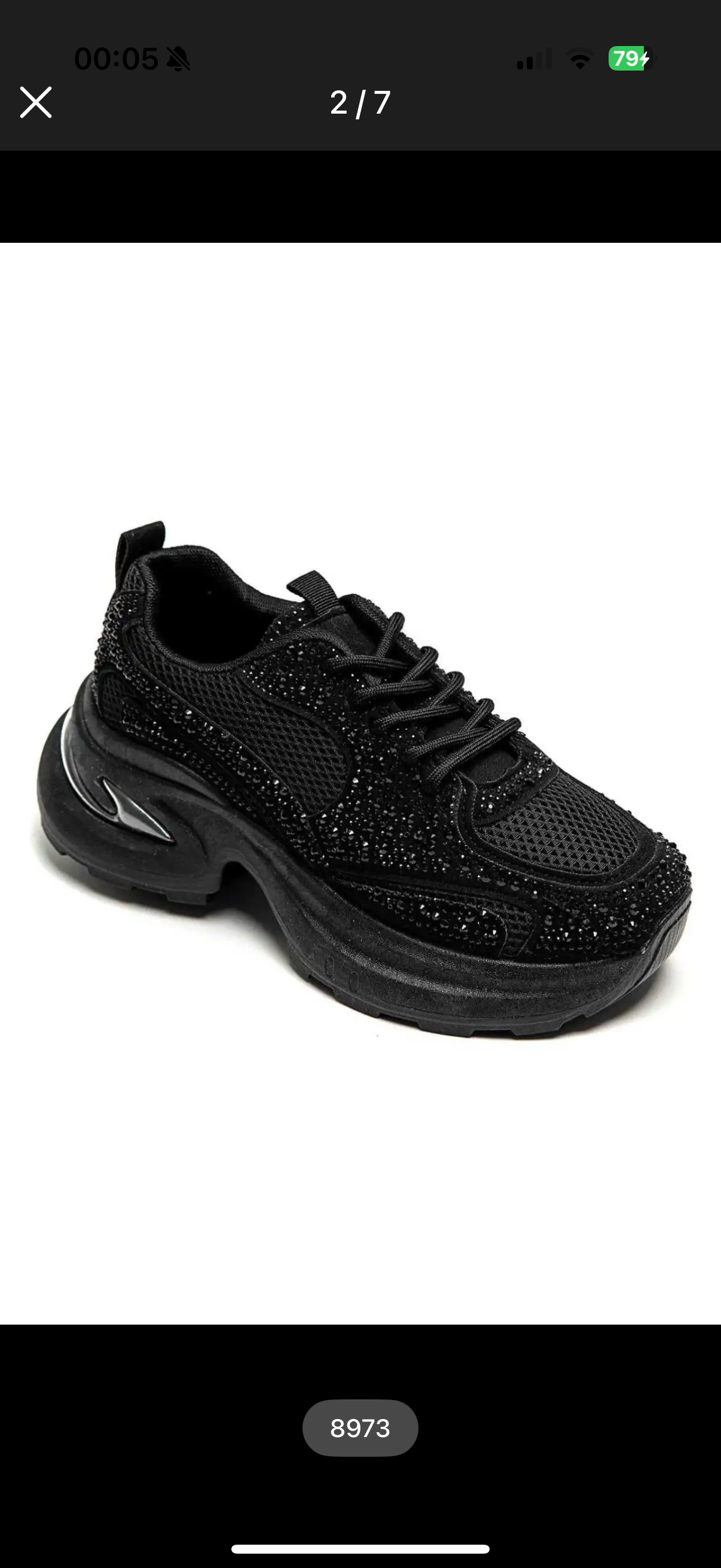 Chunky Sneaker mit viel Glitzer