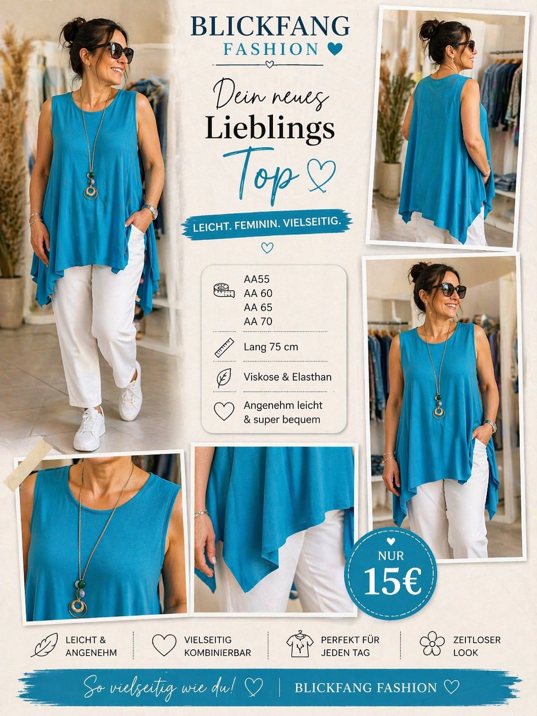 Lieblingstop - Esmeralda in 16 Farben