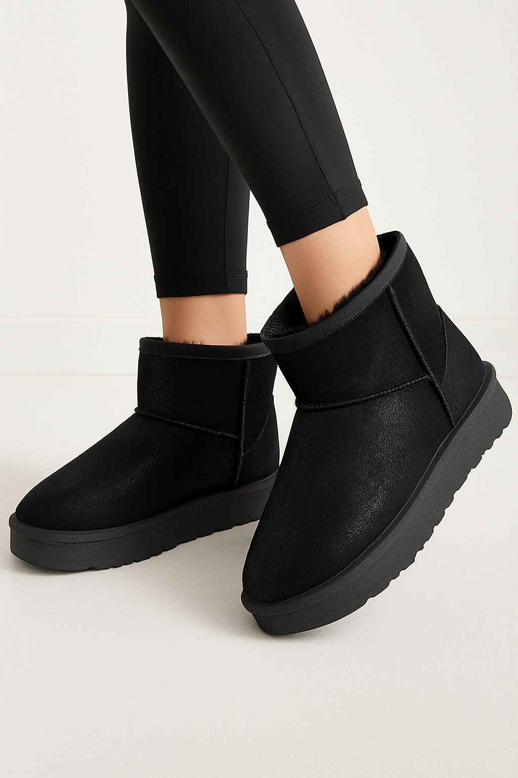 đ¤ Schwarze Boots mit feinem Glitzerschimmer â¨36-41