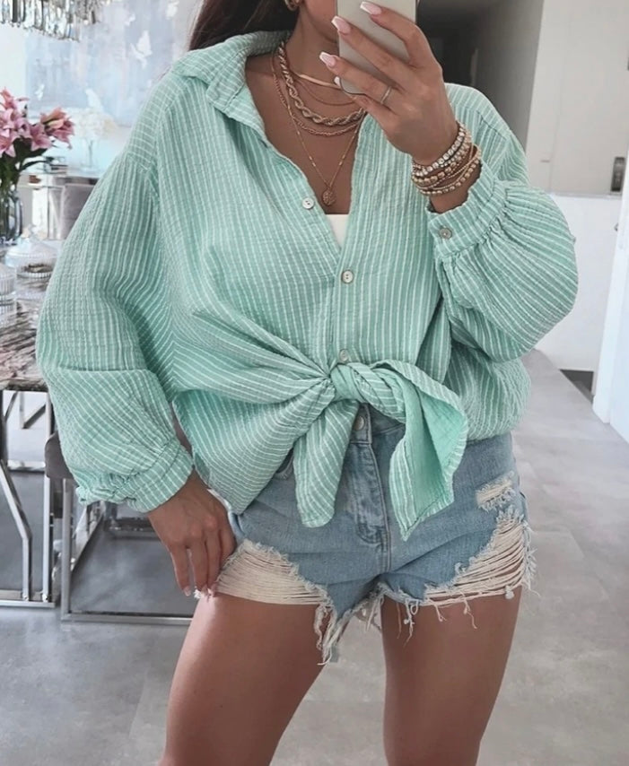 Musselin Bluse gestreift „ Vany“