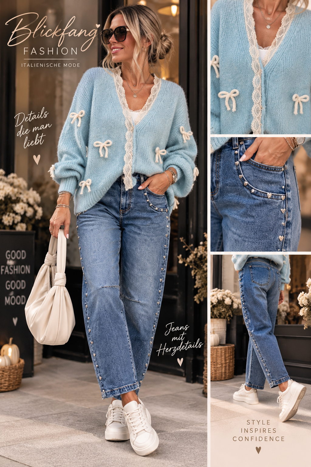 Sexy Woman Jeans mit Herzdetails – Denim | S–XL