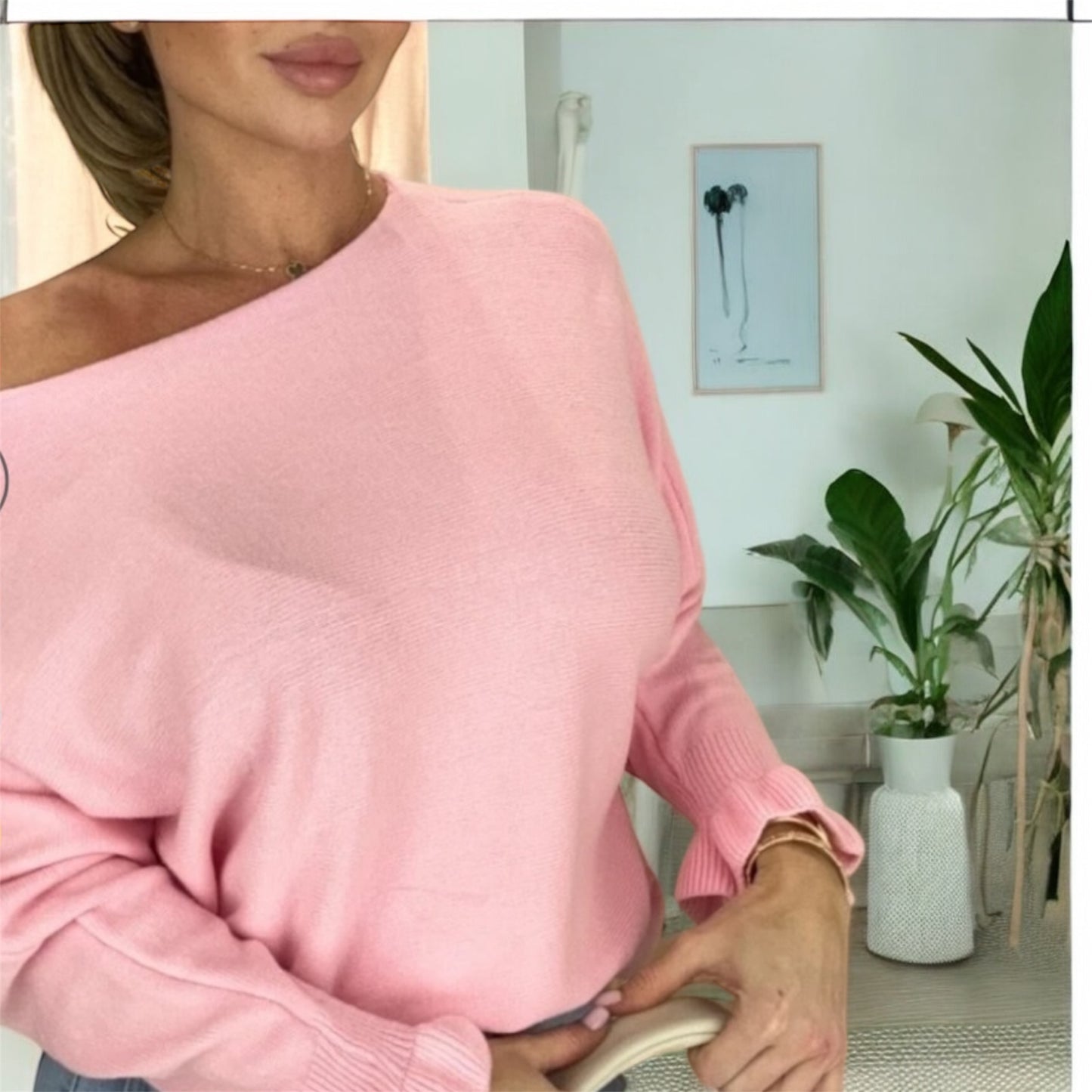 Frühlings Pullover mit Rüschen Ärmeln in vielen Farben