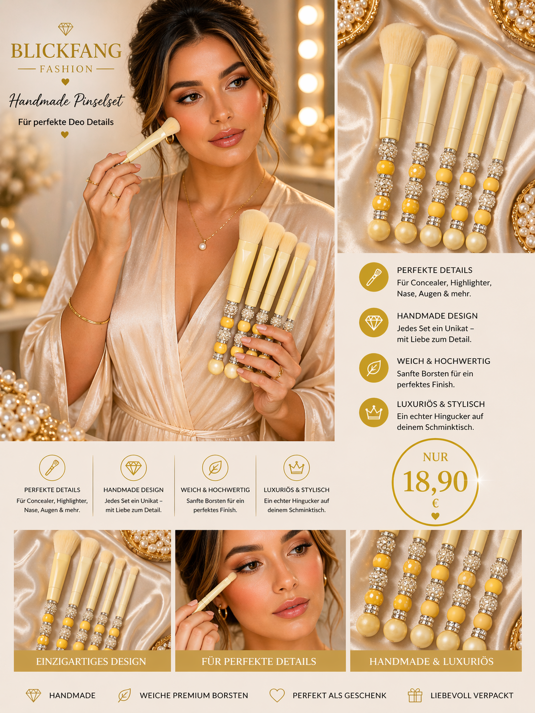 đ Luxury Handmade Pinsel Set A 77