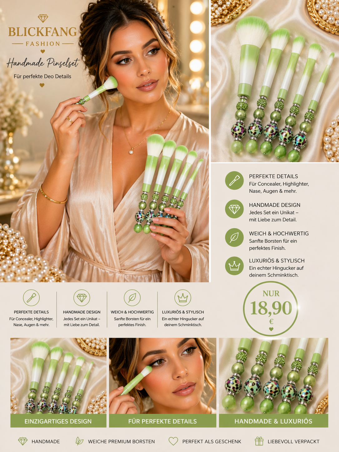 đ Luxury Handmade Pinsel Set A 76