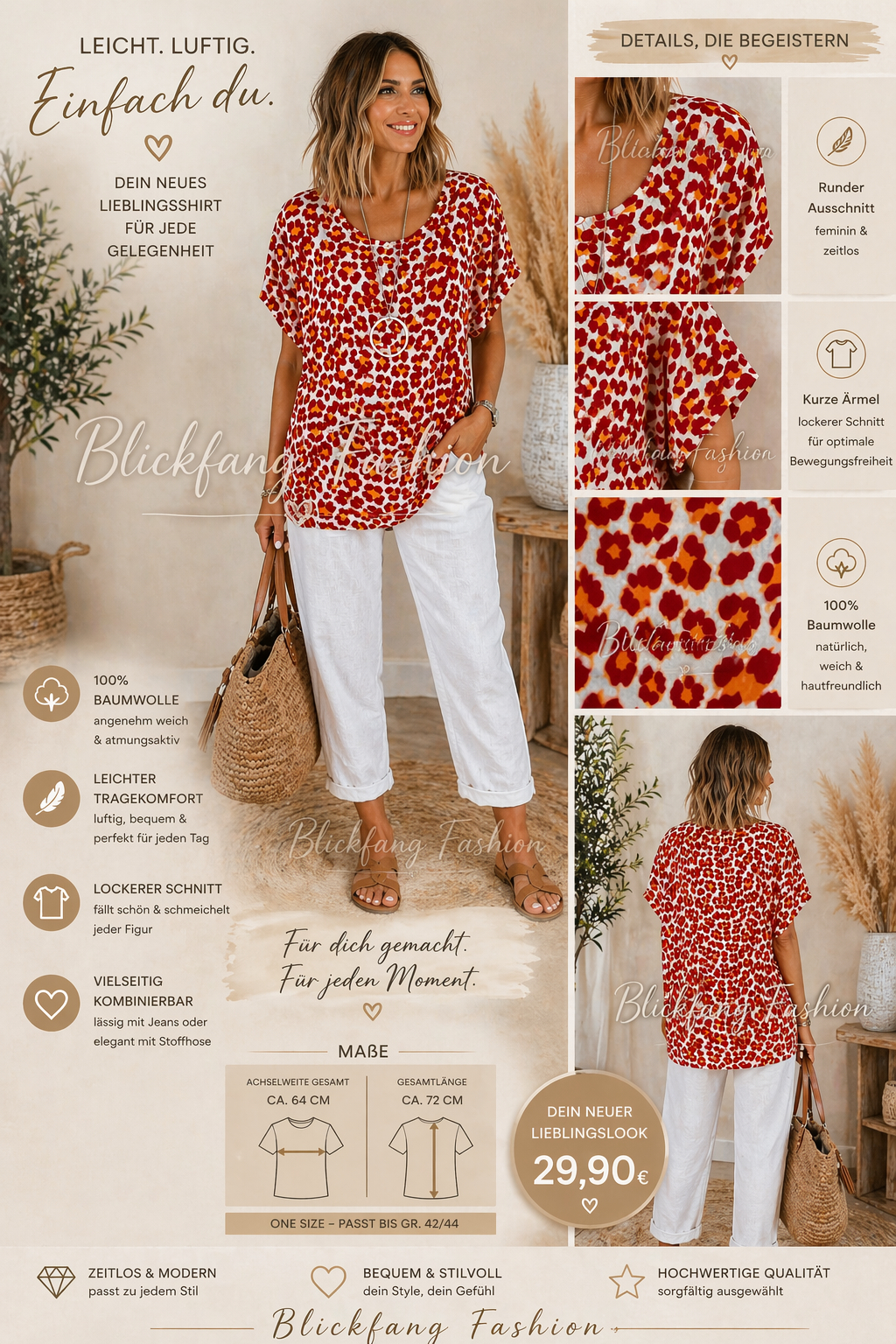 Leo Bluse „ Summer Glow“