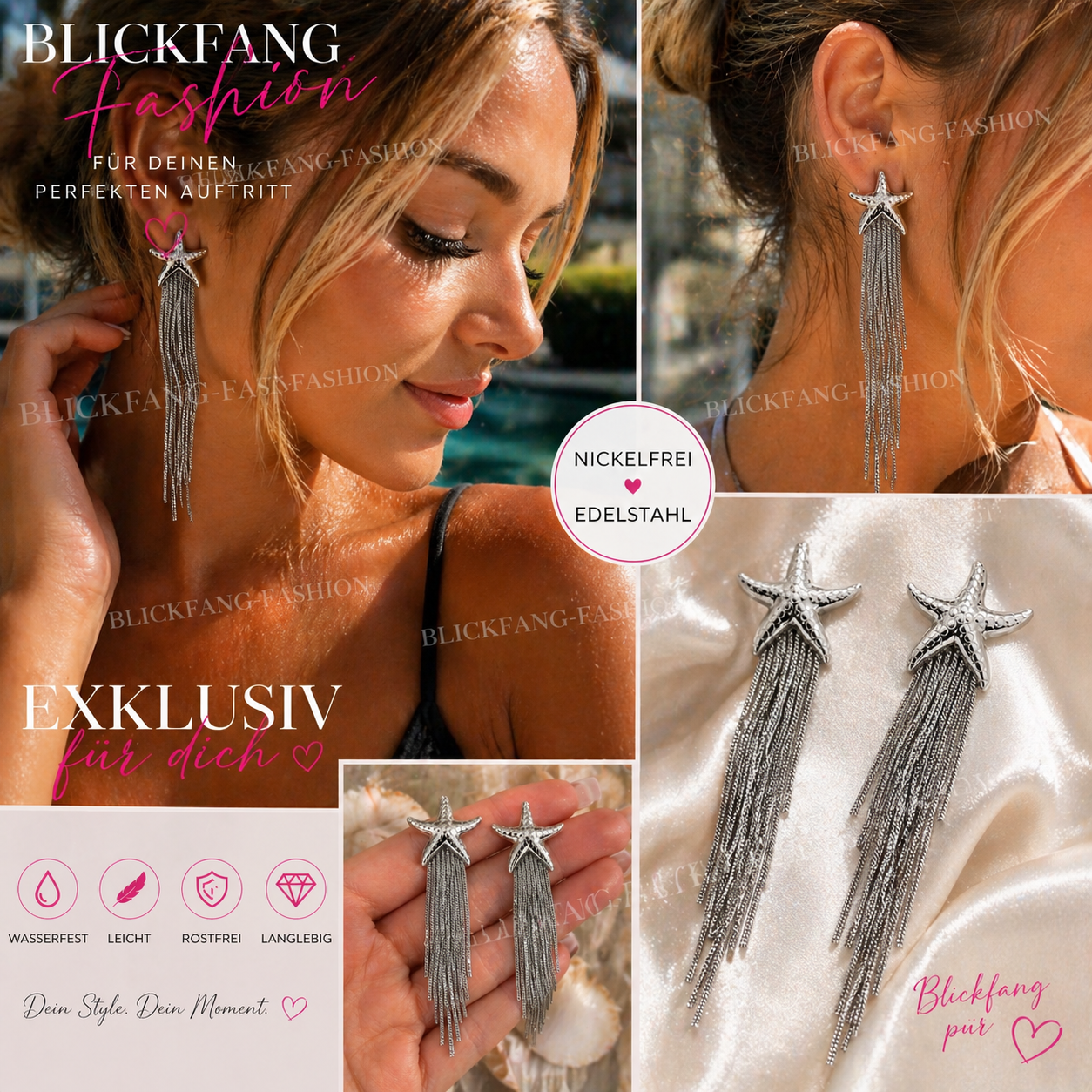 Seestern Statement Ohrringe