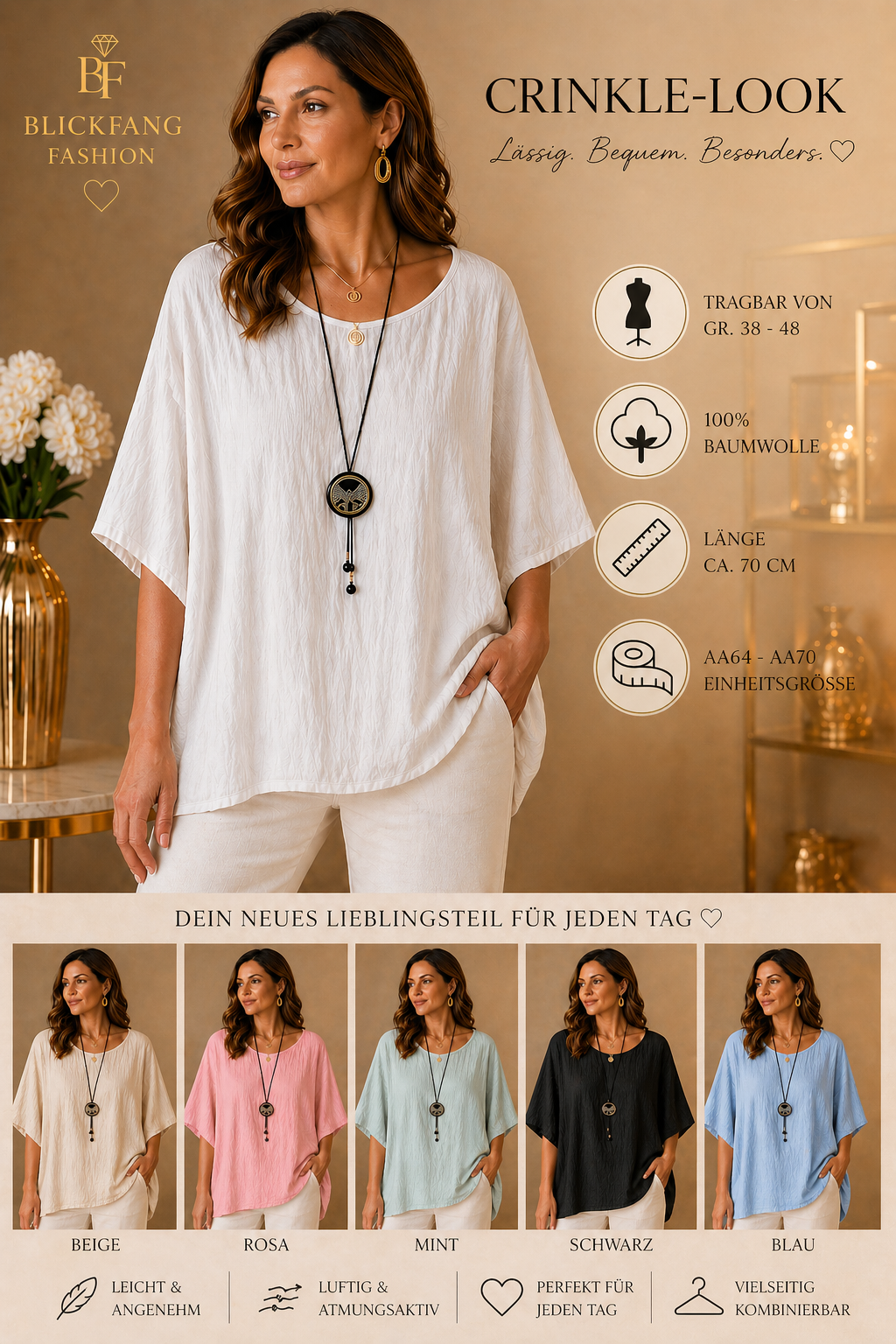 Must-Have Oversize-Shirt – Lässig. Feminin. Zeitlos.