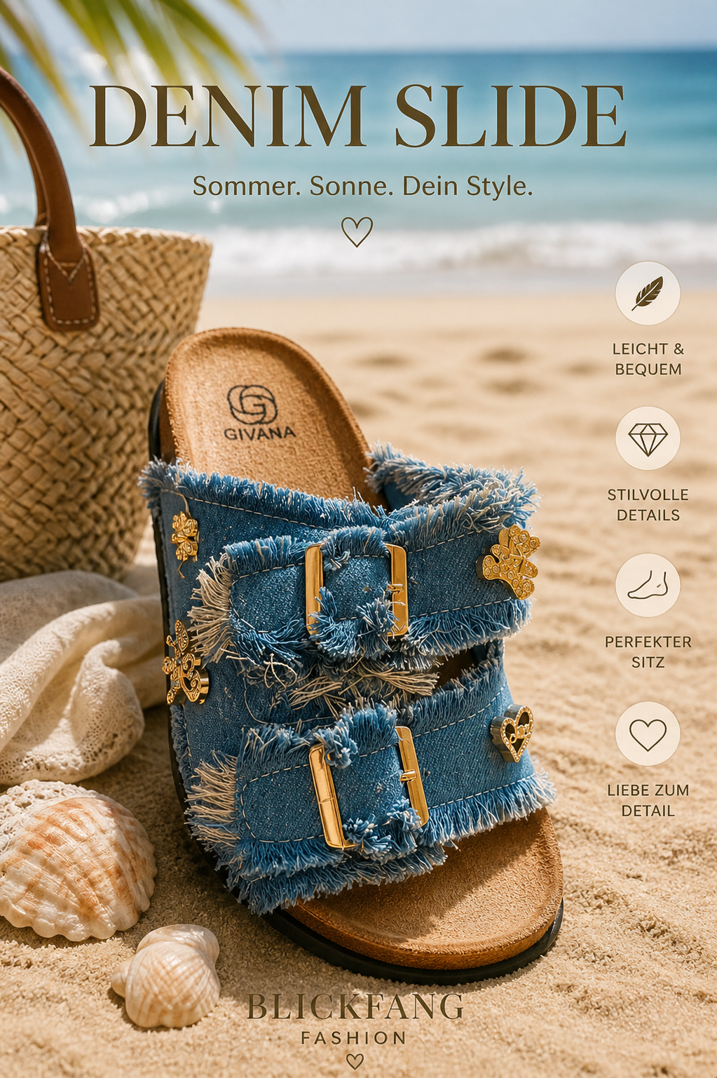 Denim Slides -