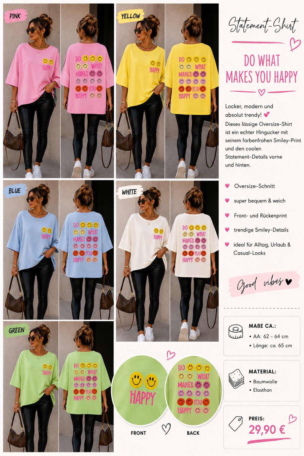 Statement Shirt - Do What Makes ..,,, Happy