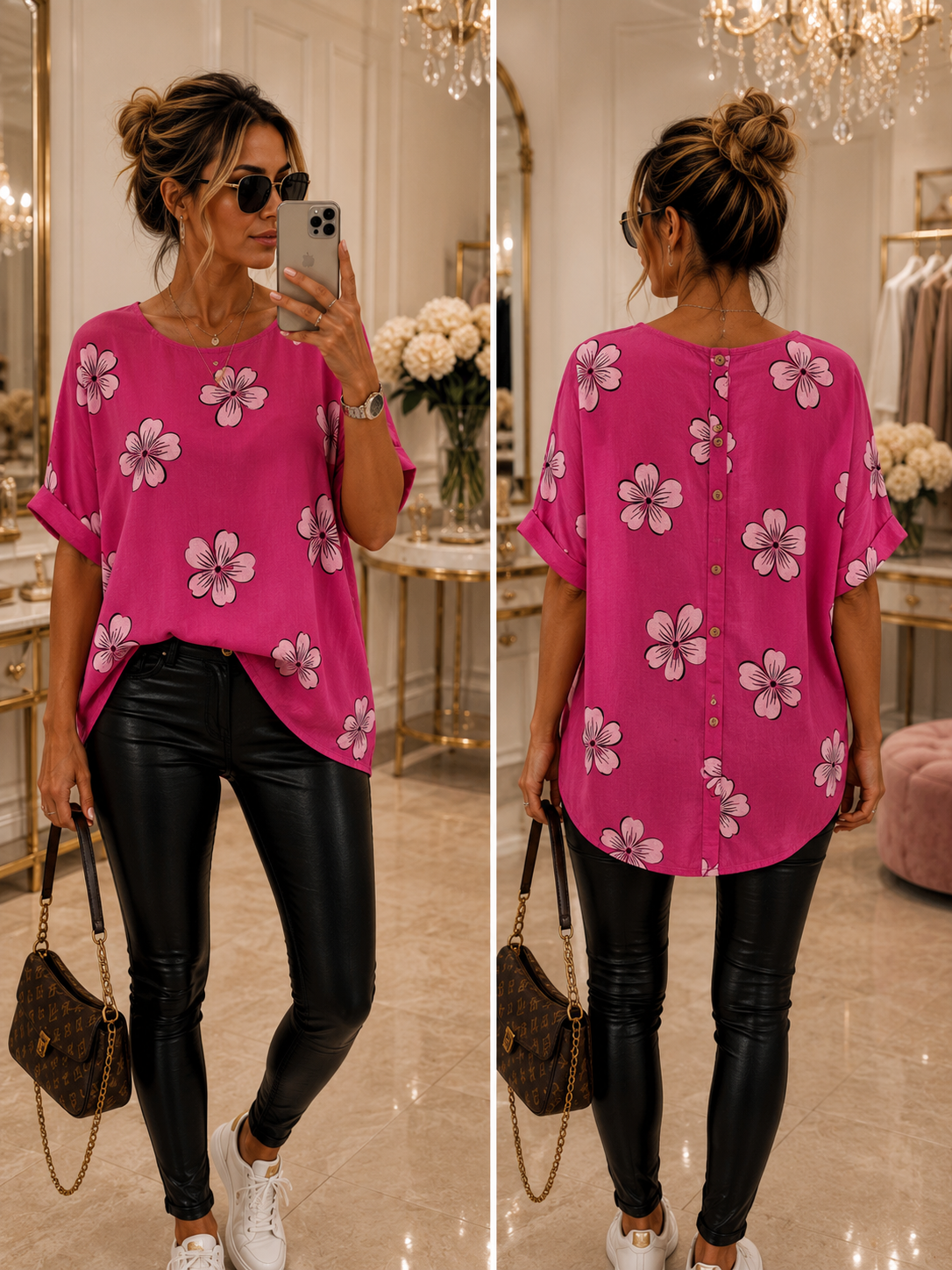 Luftige Bluse mit Floralem Print