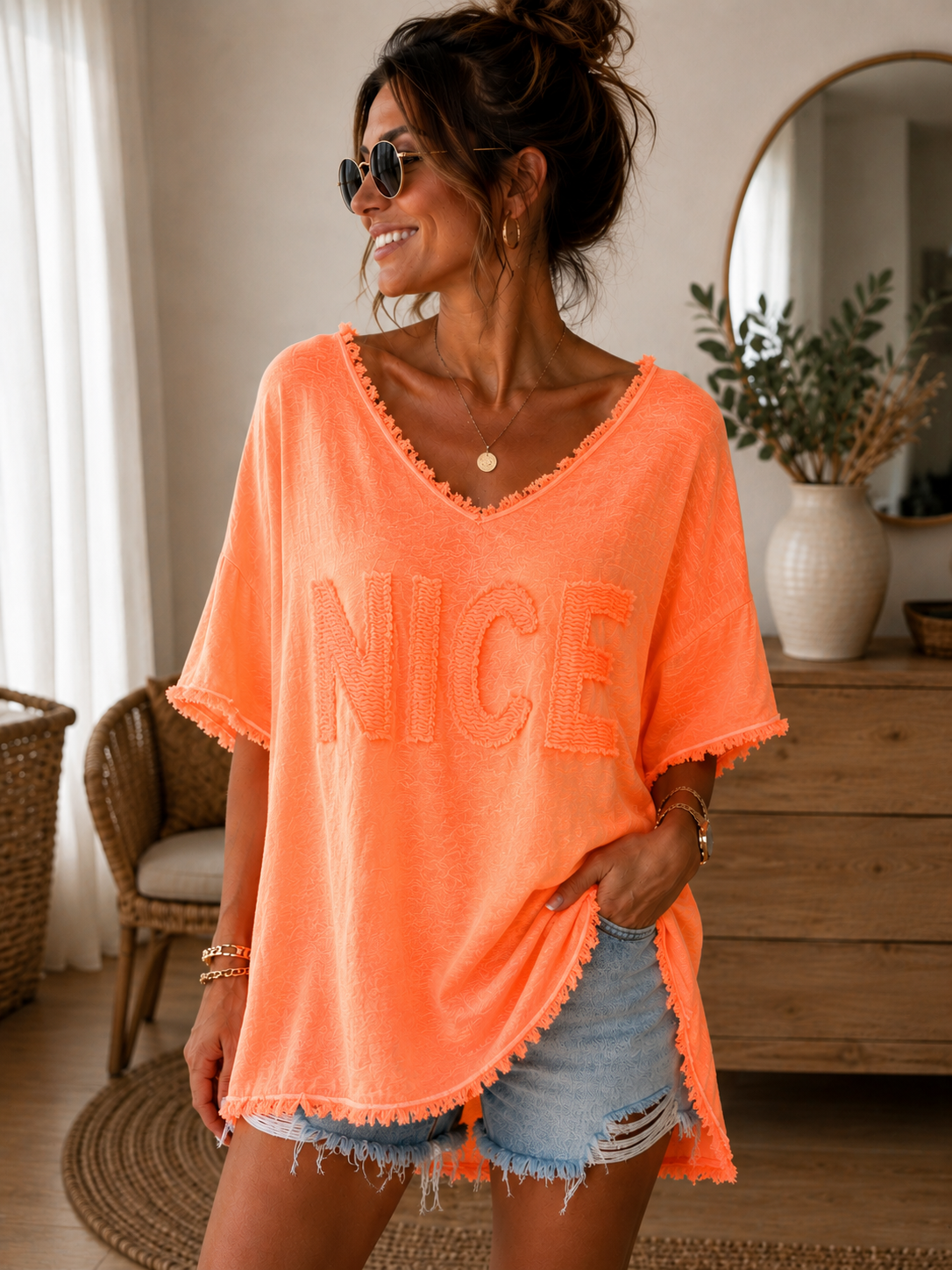 Leinen Shirt „ Nice „