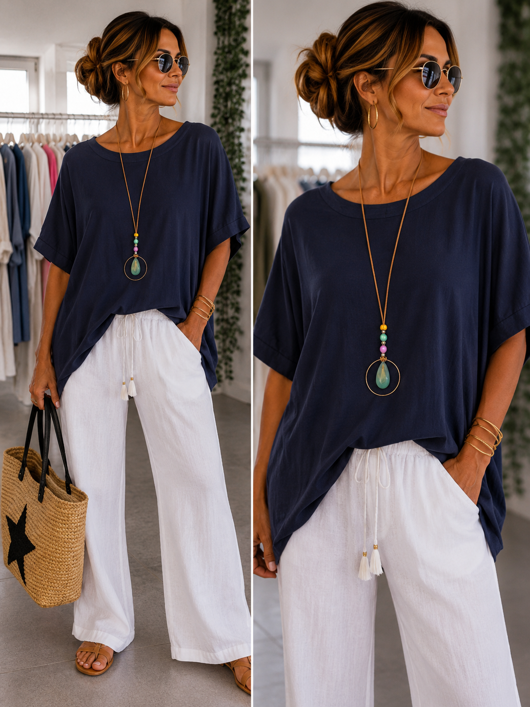 Oversize Shirt mit Kette „ Maria „