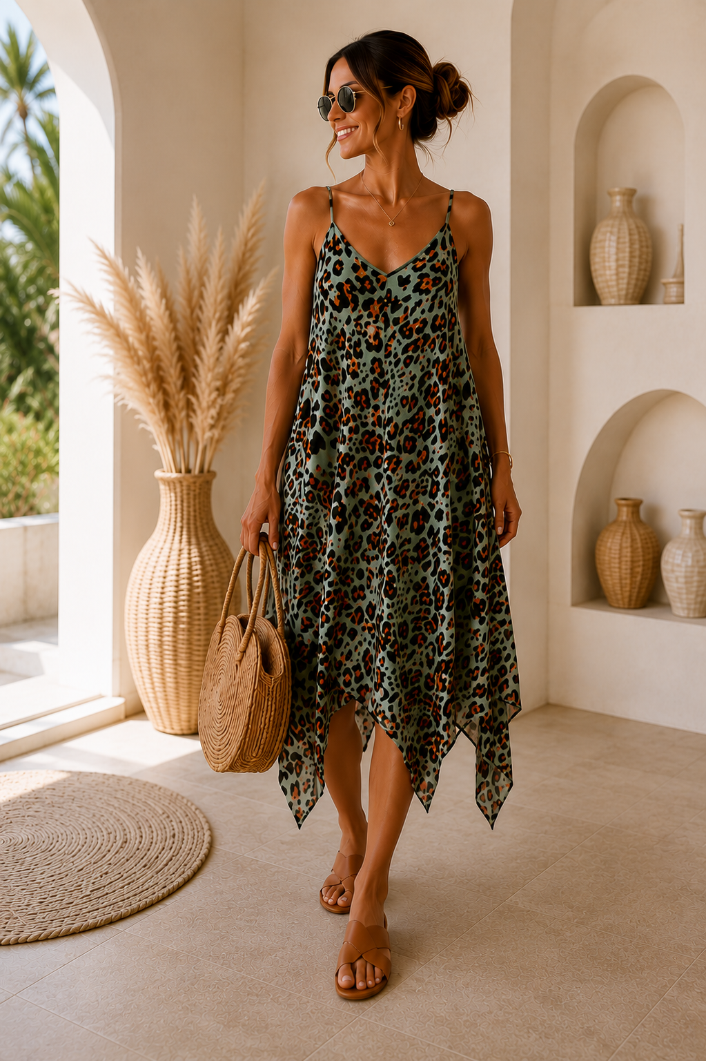 Animalprint Sommerkleid - in 3 Farben