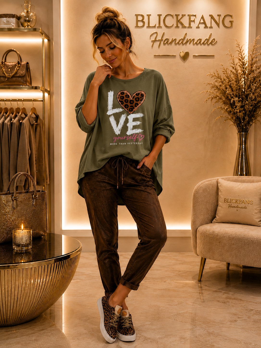 Wild Leo Love Oversize Shirt | Gr. 42–52 | 3 Farben