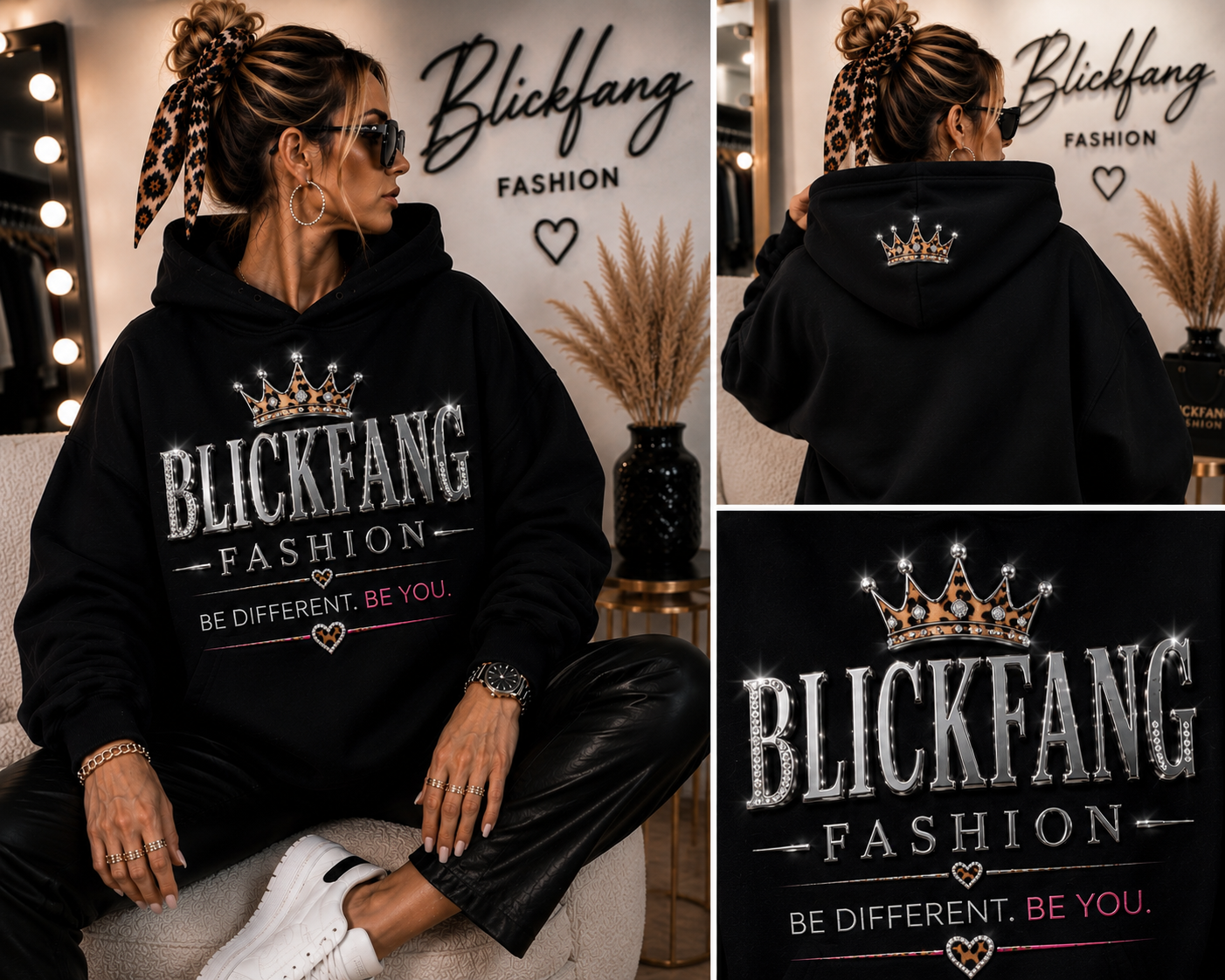 BLICKFANG FASHION Statement Hoodie – Be Different. Be You. 🖤✨