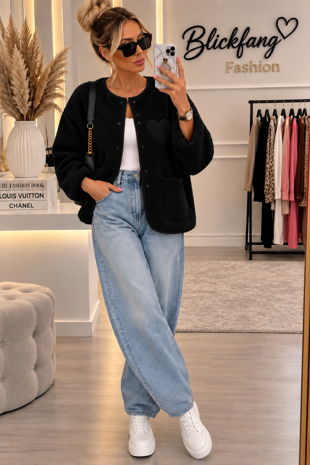 ❤️ HEART JACKE – Waschleder-Details