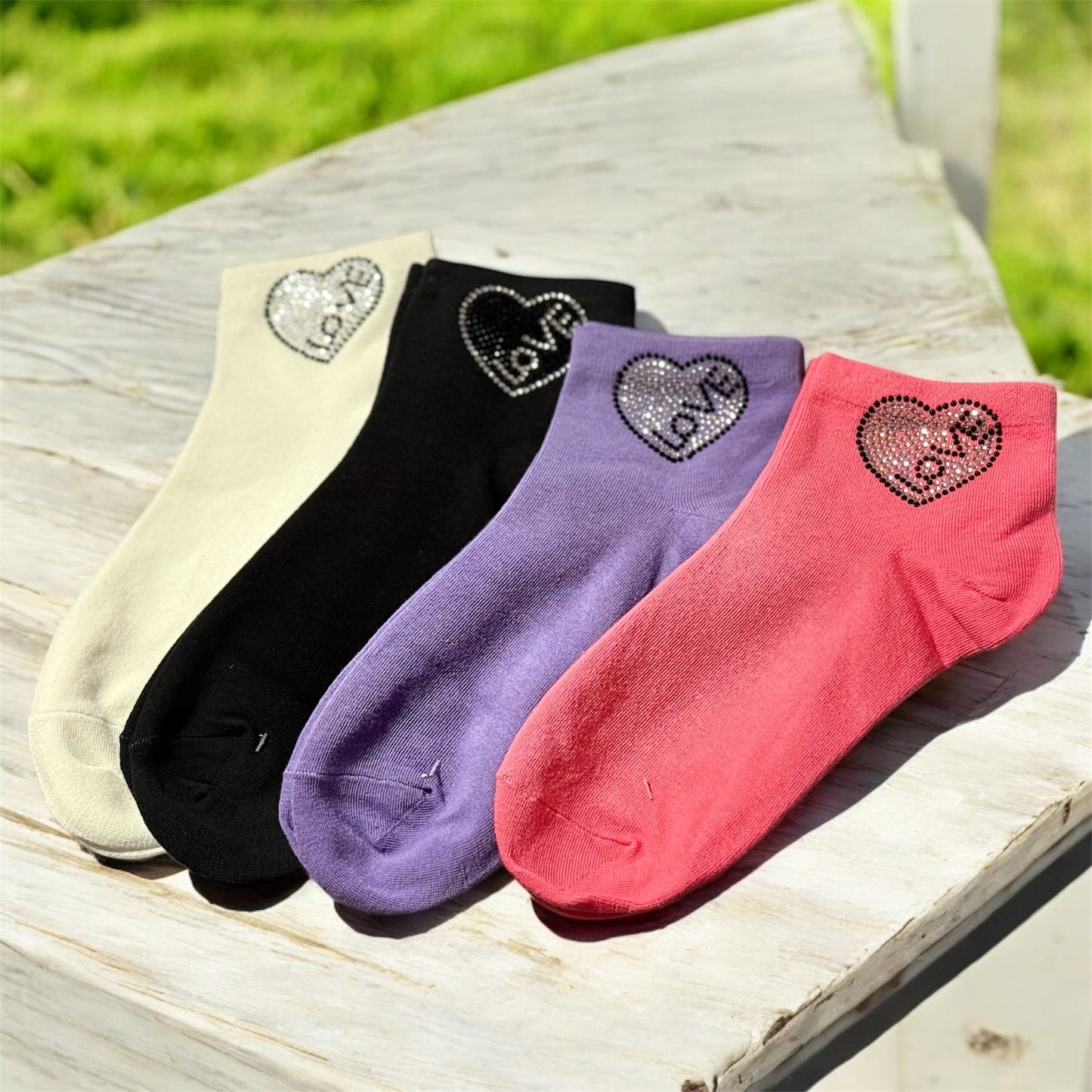Socken LOVE mit Bling Bling