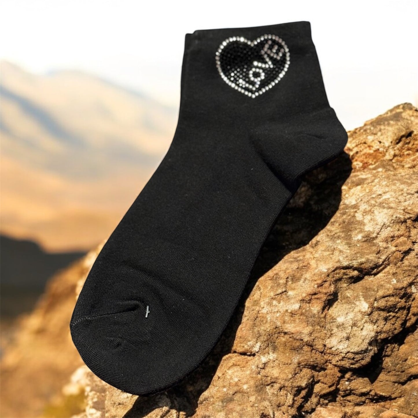 Socken LOVE mit Bling Bling