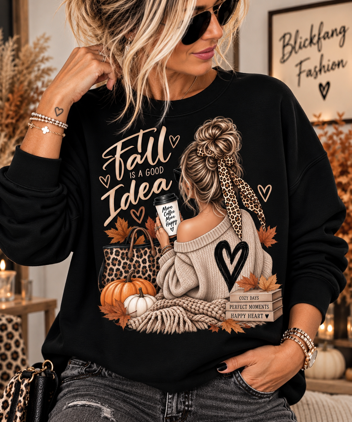 Fall is a Good Idea“ Sweater – Leo & Coffee Edition 🤎