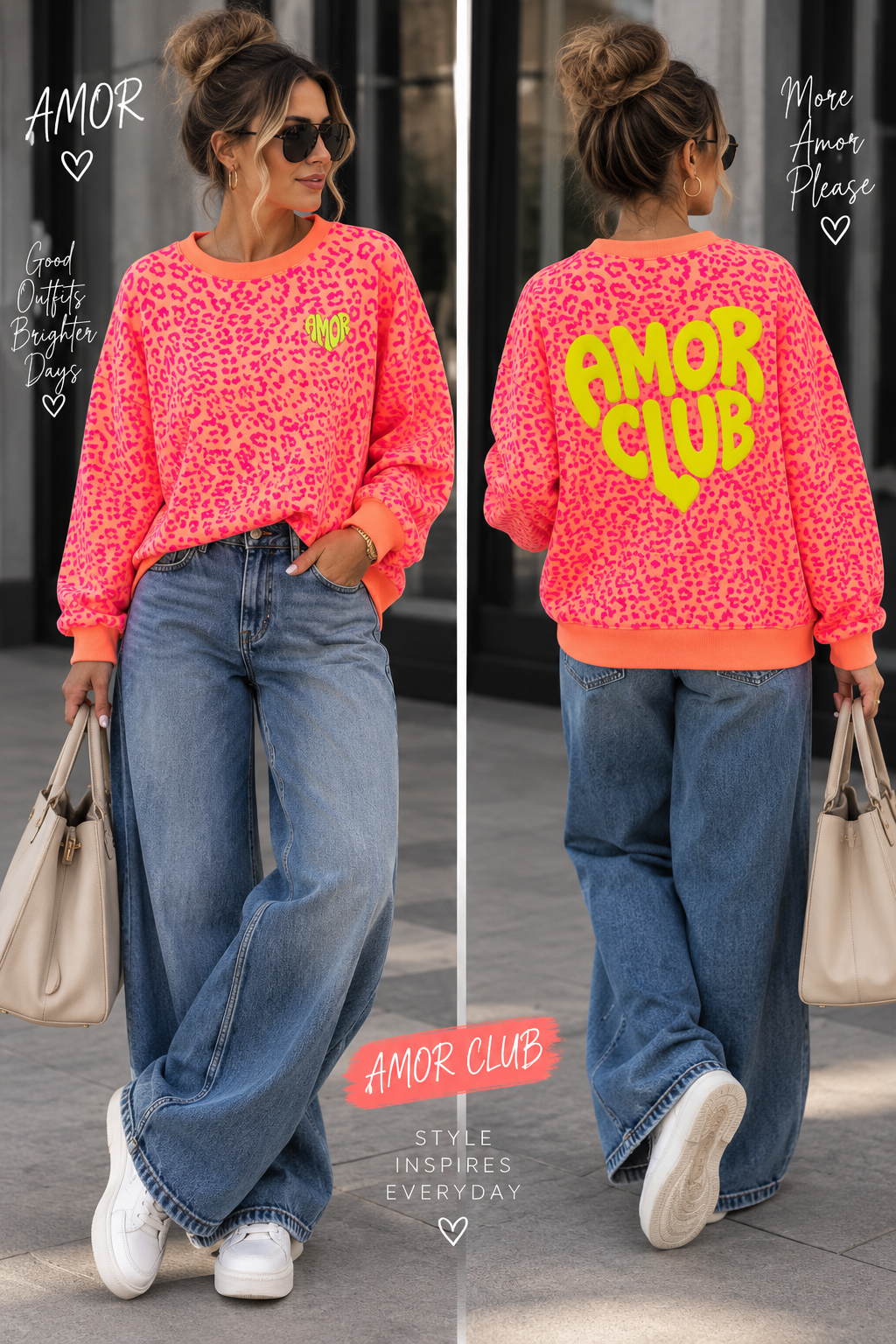 AMOR CLUB Leo Sweater – Statement Style in 3 Farben