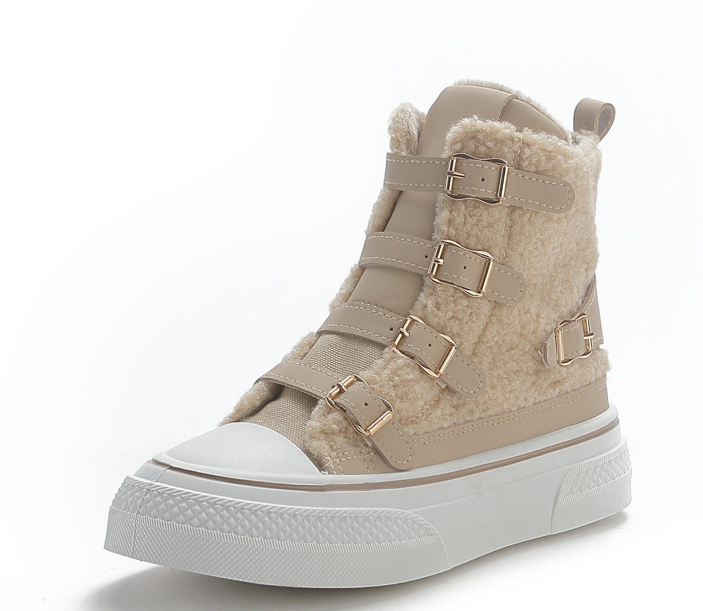 High Sneaker Teddy Boots Khaki
