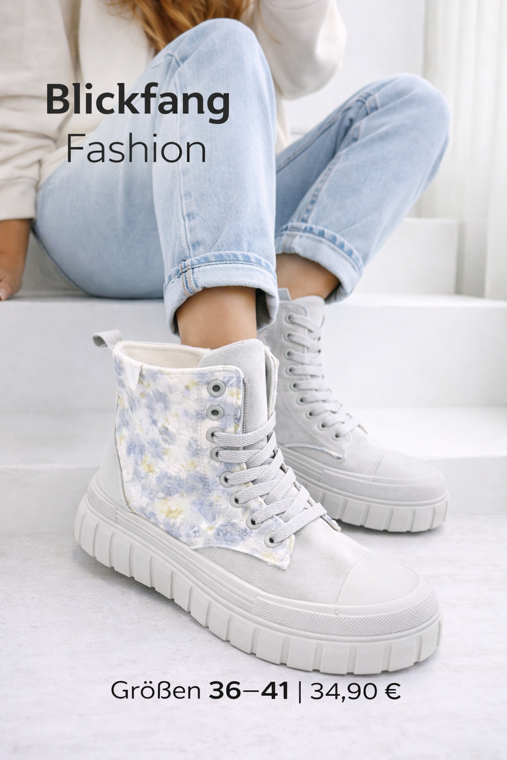 High-Top Sneaker – Floraler Chunky Style