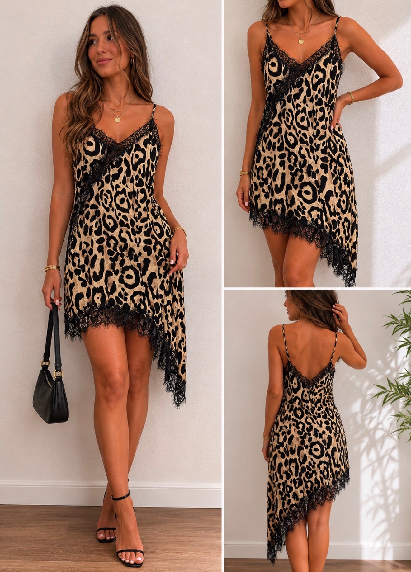Leo Spitzenkleid / Tunika Mia Asymmetrischem Saum