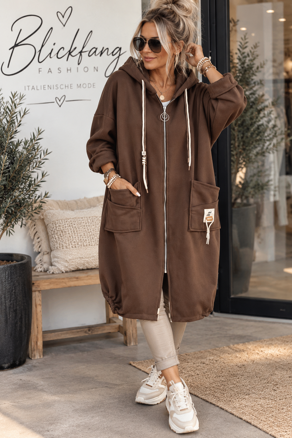 Kuschelige Long-Zip-Jacke – Oversize Lieblingslook | in 5 Farben