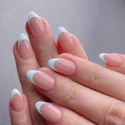 Press on NAILS in 4 Verschiedenen French Farben