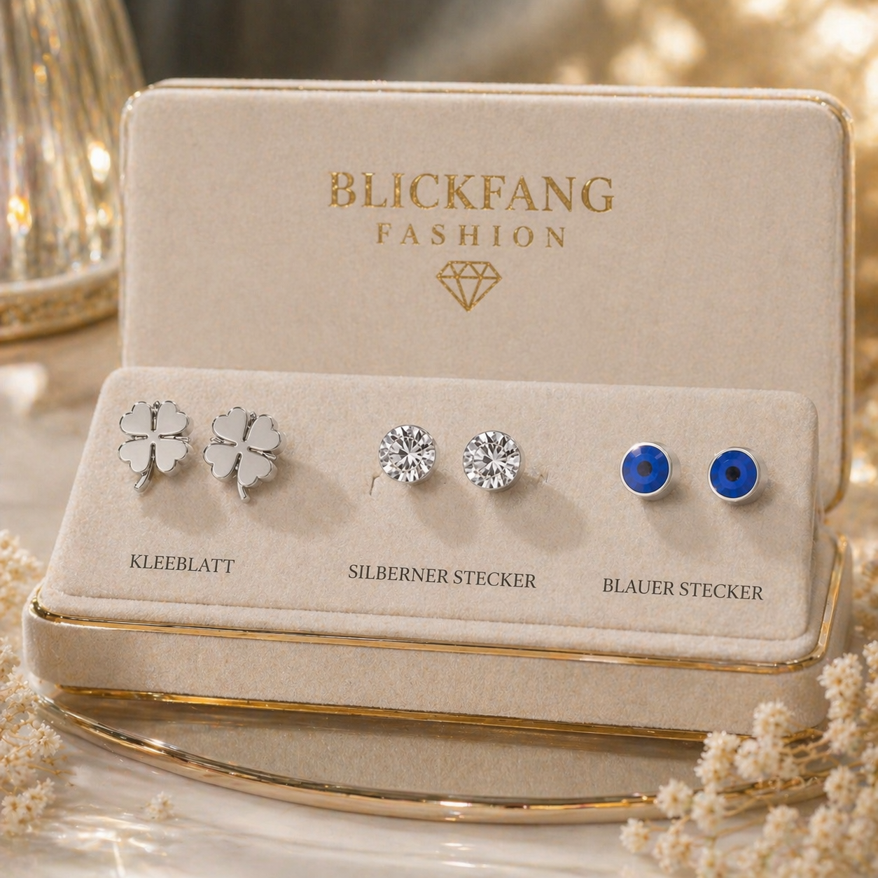 Edelstahl Ohrring Set - 3 Styles in einem Look