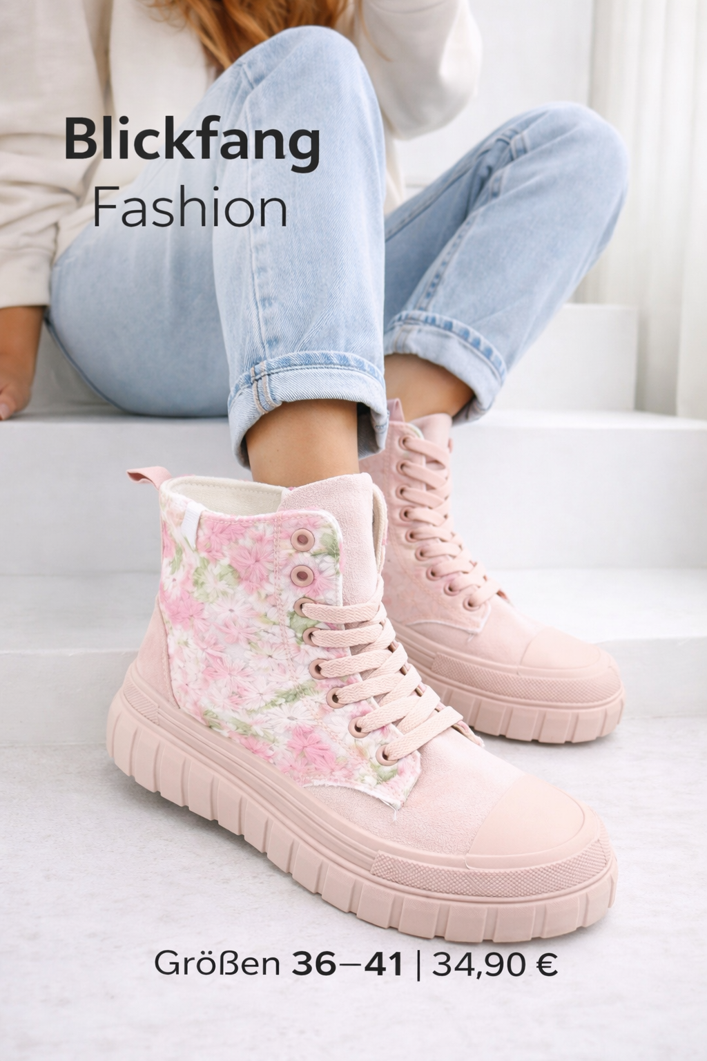 High-Top Sneaker – Floraler Chunky Style