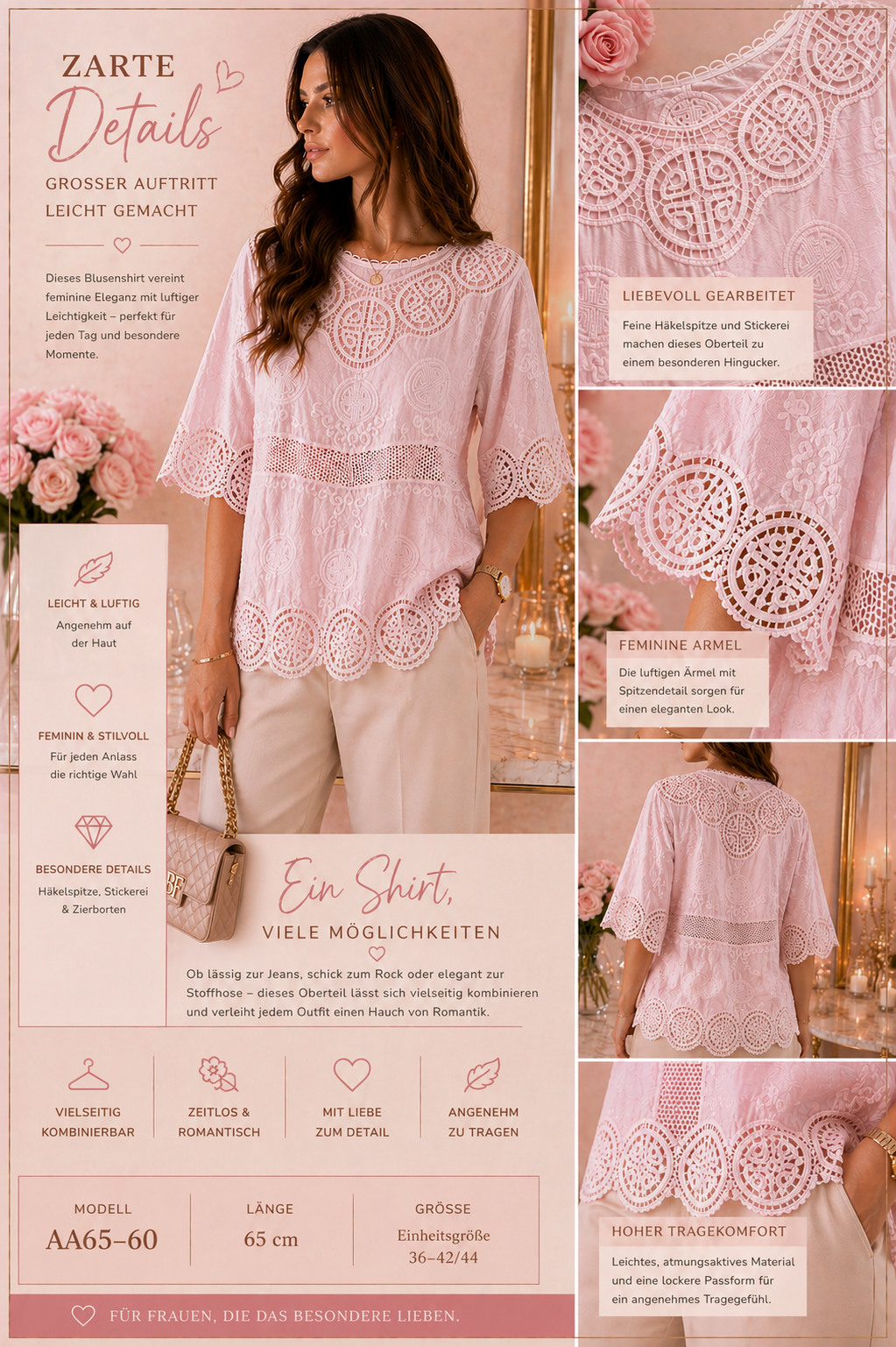 Bluse „Lace Romance“