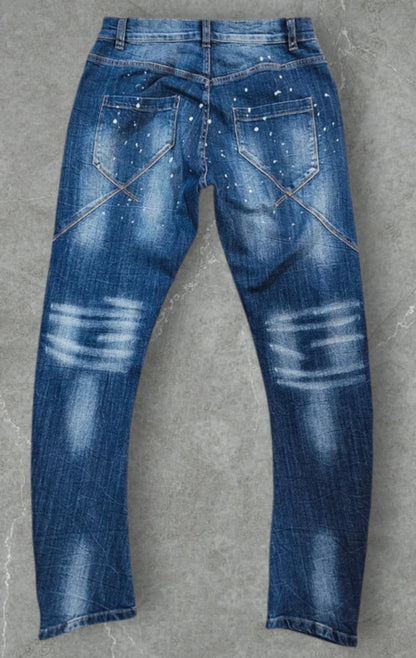 🖤 Rockige Jeans mit Kreuz-Print – Stylisch & auffällig! 🖤