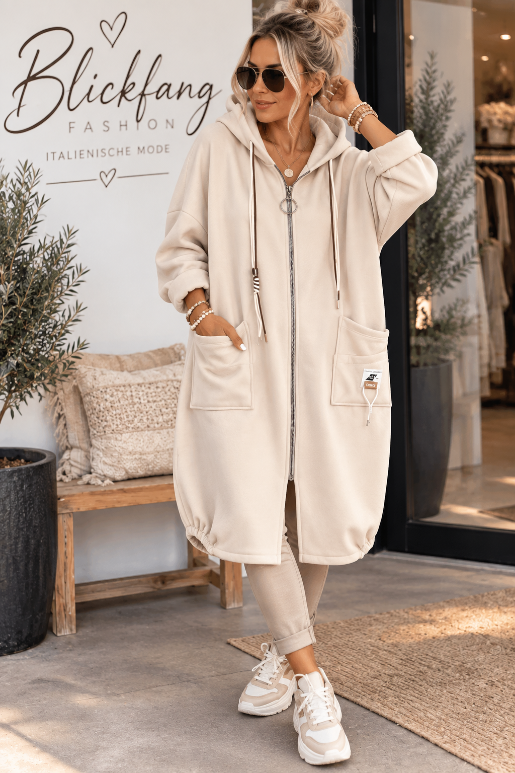 Kuschelige Long-Zip-Jacke – Oversize Lieblingslook | in 5 Farben