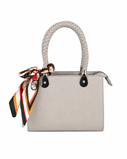 Handtasche mit Flechtdetails