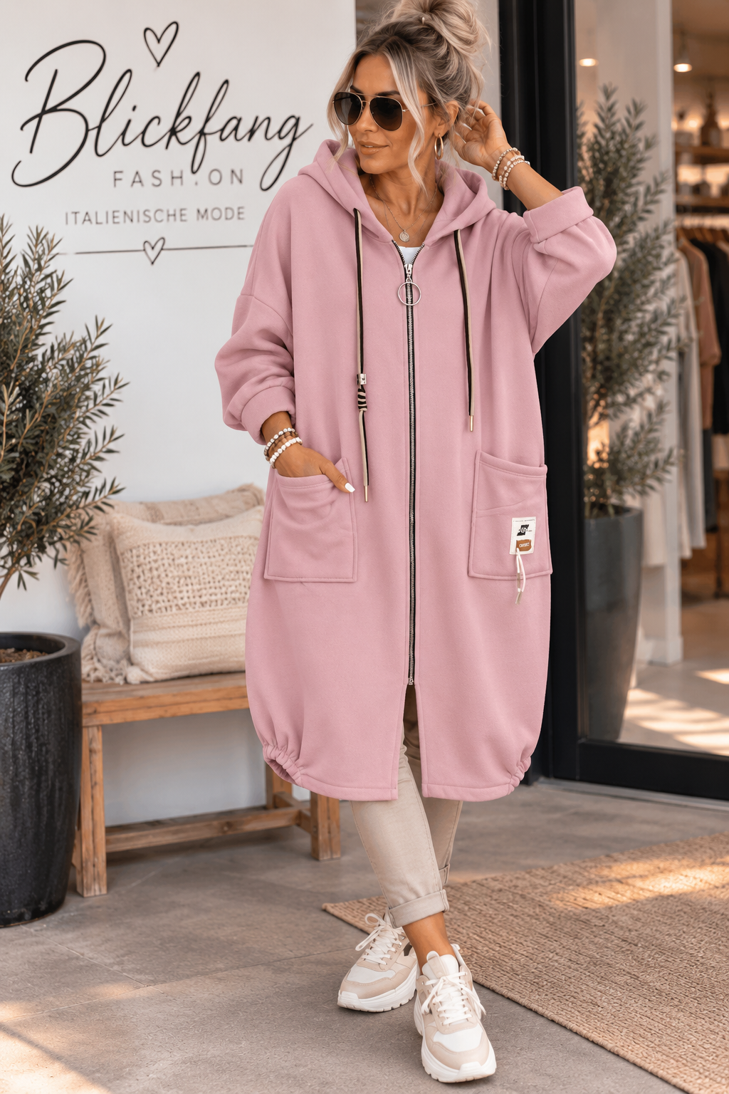 Kuschelige Long-Zip-Jacke – Oversize Lieblingslook | in 5 Farben