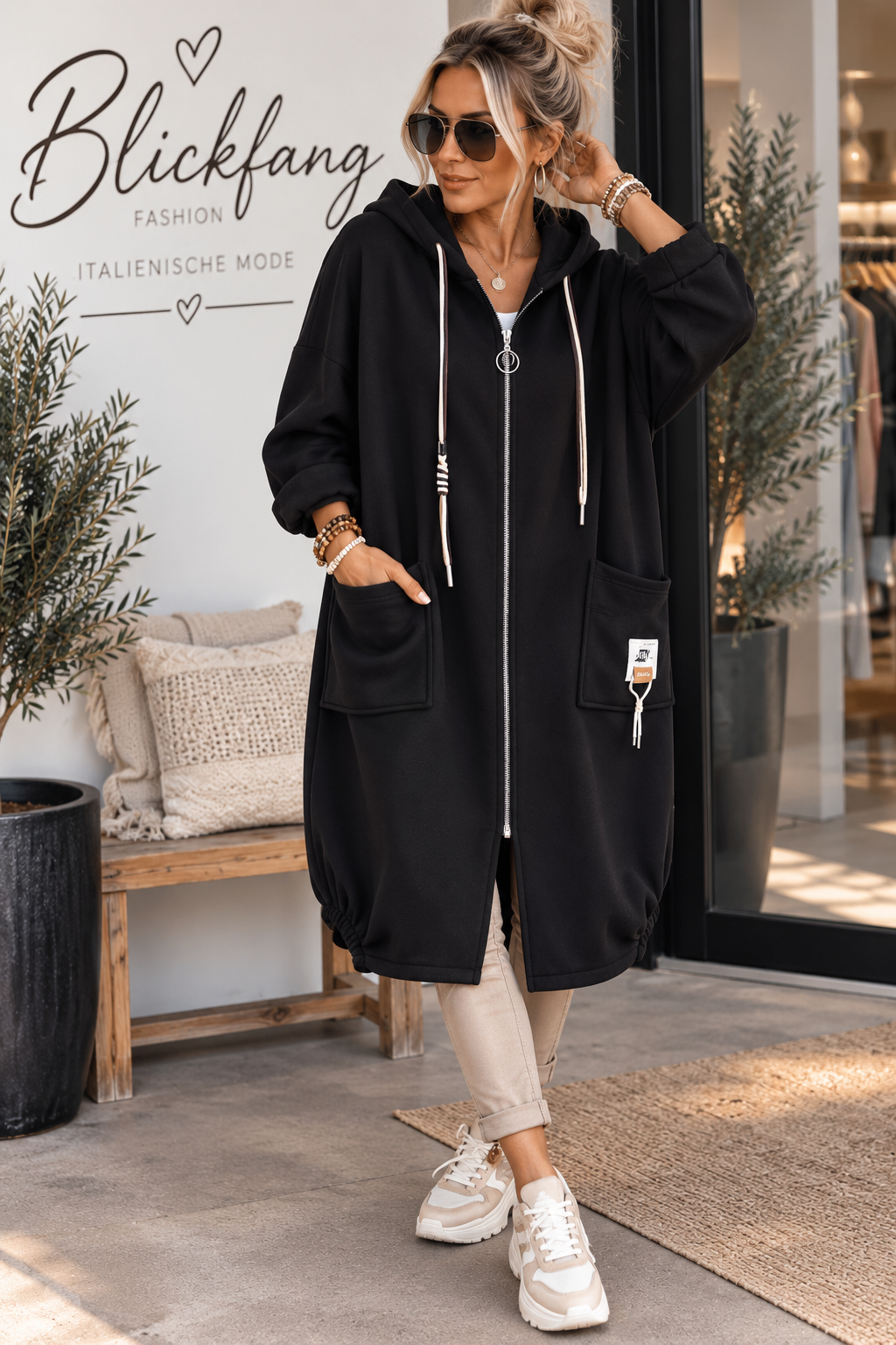 Kuschelige Long-Zip-Jacke – Oversize Lieblingslook | in 5 Farben