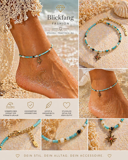 Fusskettchen „ Ocean Glow „