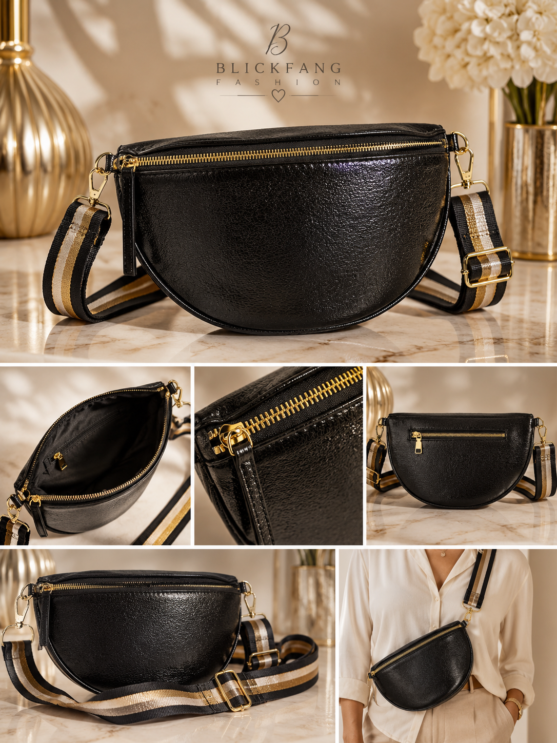 Halbmond Crossbody Bag in 3 Farben