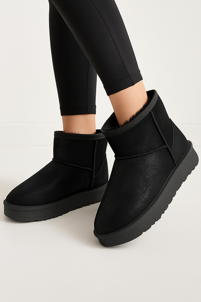 🖤 Schwarze Boots mit feinem Glitzerschimmer ✨36-41