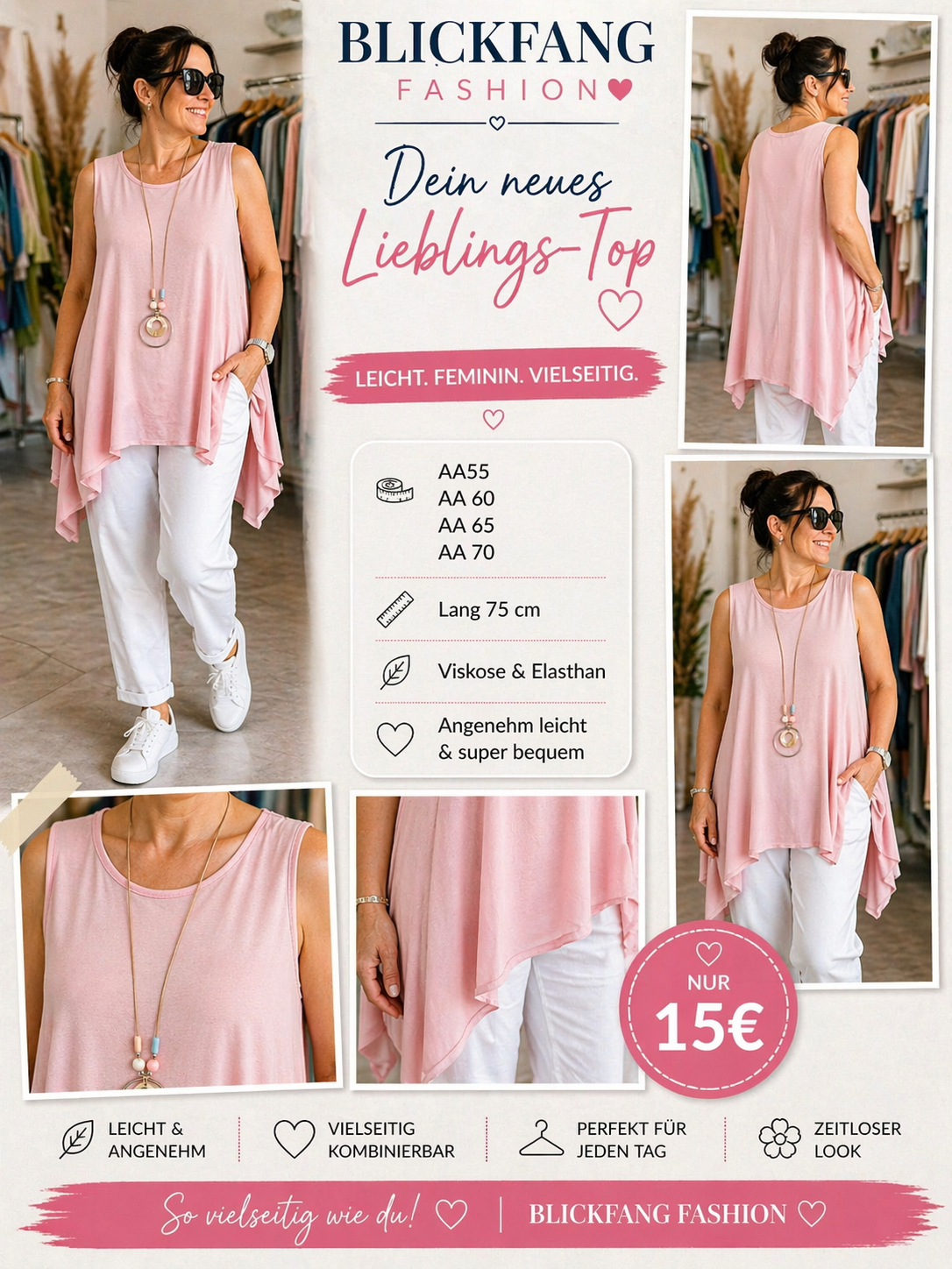 Lieblingstop - Esmeralda in 16 Farben