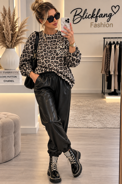 🖤 Kunstleder-Ballonhose - in 3 Farben