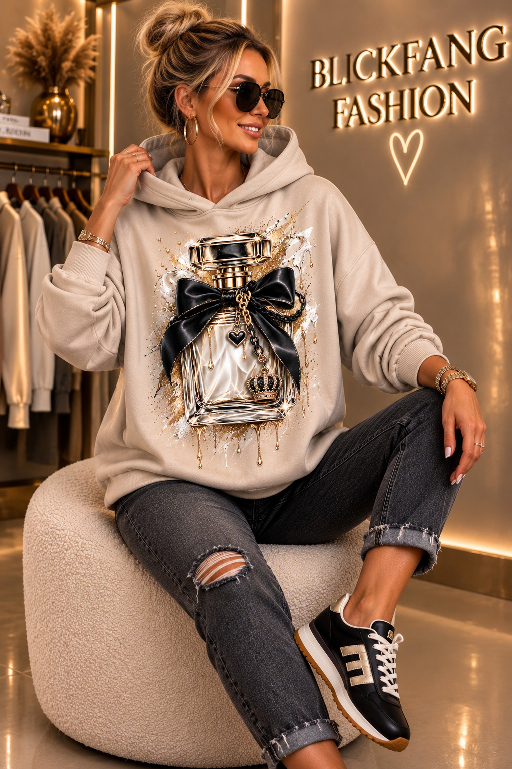 Luxury Perfume Oversize Hoodie 🖤✨
