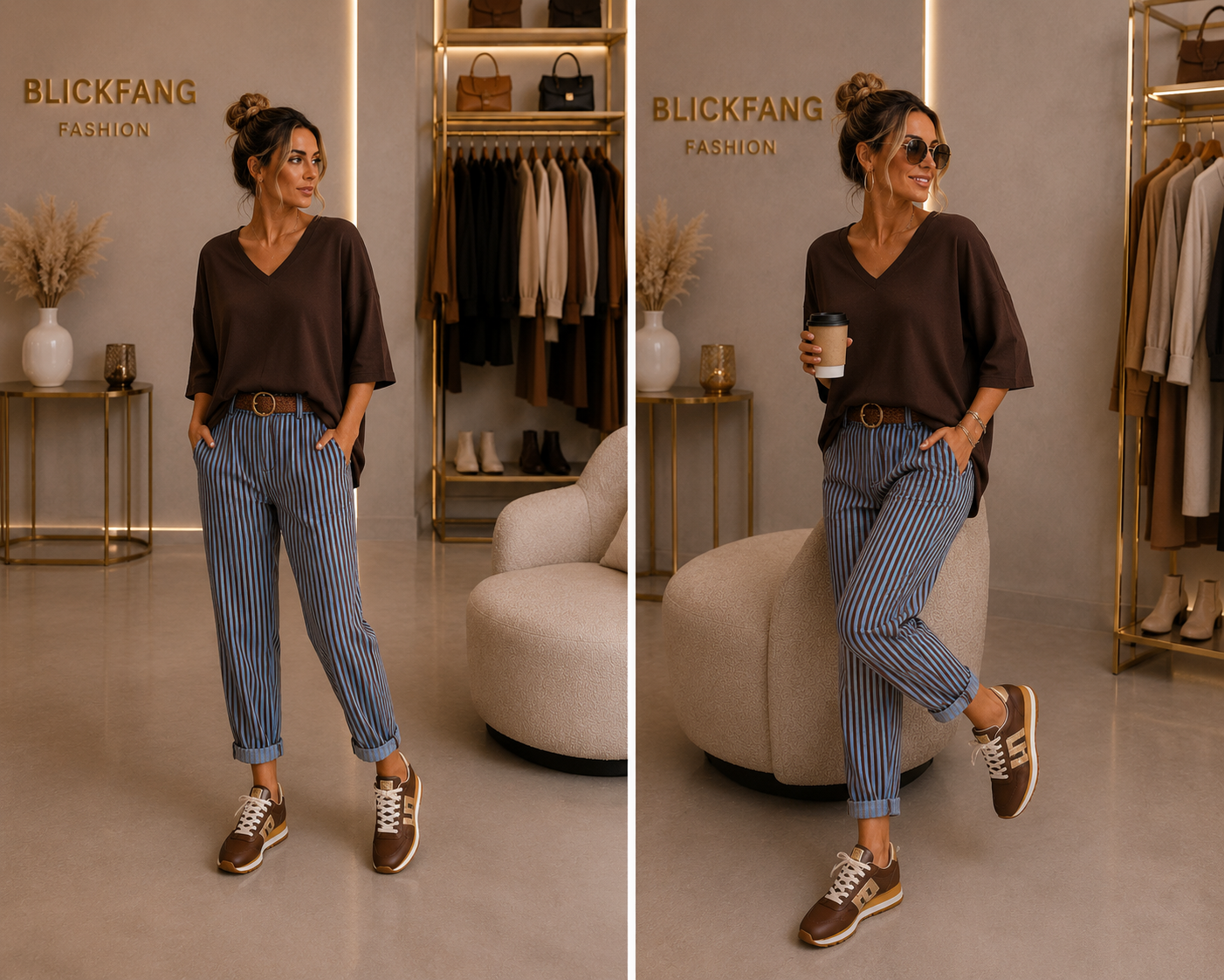 Chocolate Stripes Look | Schoko trifft Hellblau 🤎🩵 3 Teile