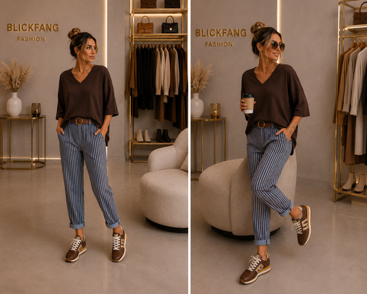 Chocolate Stripes Look | Schoko trifft Hellblau 🤎🩵 3 Teile