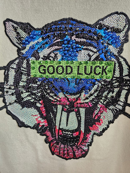 GOOD LUCK Statement Strickjacke – Tiger Glam Edition 🐯✨