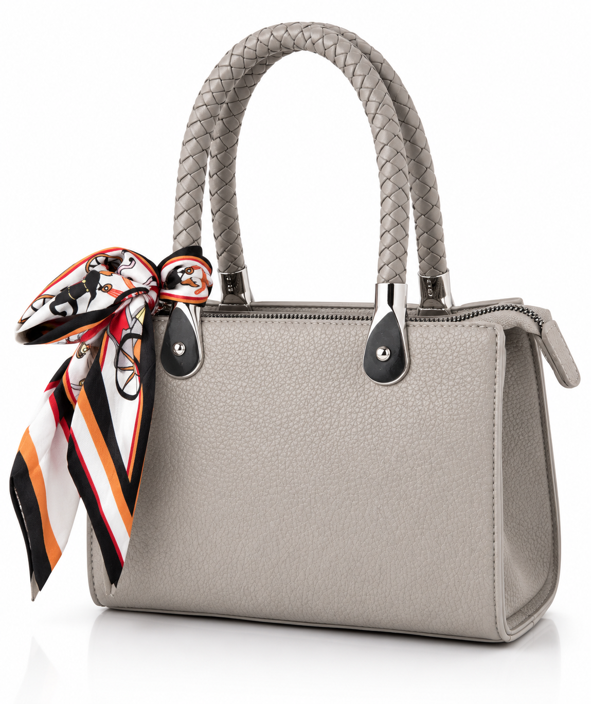 Handtasche mit Flechtdetails